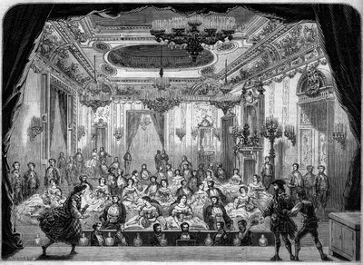 Arquitectura: vista interior de la sala de espectáculos (siglo XVII) en Baden Baden, Alemania de French School