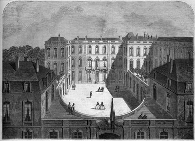 Arquitectura: vista del hotel de la Caisse des dépôts et consignations (siglos XVIII-XIX), París de French School