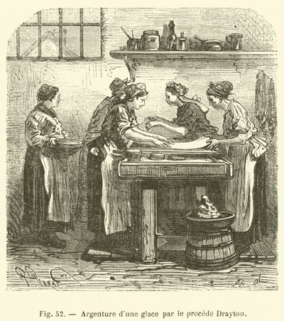 Plateado de un espejo por el método Drayton de French School