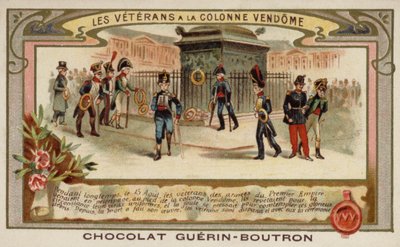 Veteranos del ejército en la Columna Vendôme, París de French School