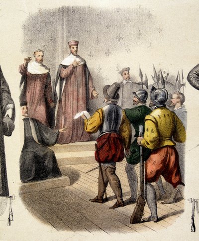 Arresto de Achilles de Harley, magistrado francés (1536-1619) de French School
