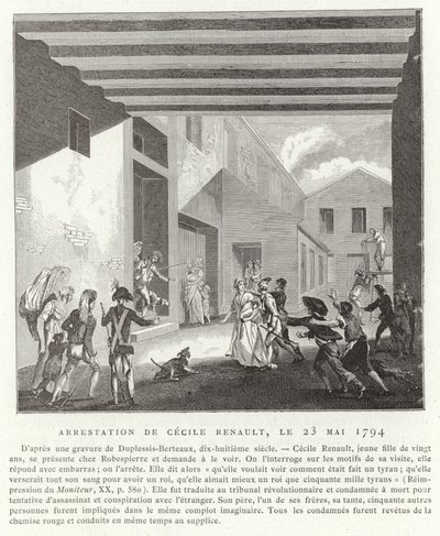 Arresto de Cécile Renault, París, 23 de mayo de 1794 de French School