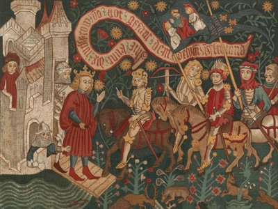 Llegada de Juana de Arco al Castillo de Chinon, 6 de marzo de 1428 de French School