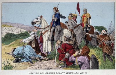 Llegada de los cruzados ante Jerusalén (1099) de French School