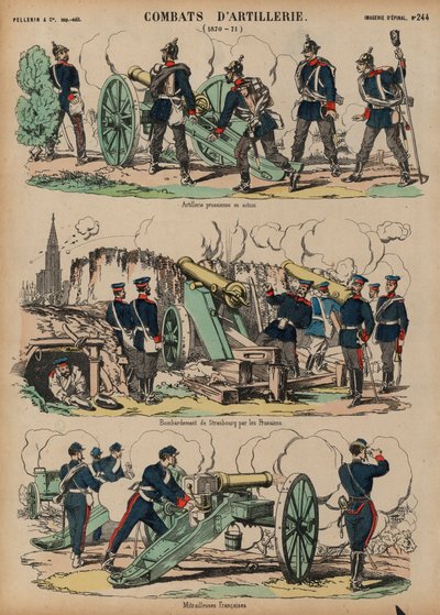 Artillería en acción, Guerra Franco-Prusiana, 1870-1871 de French School