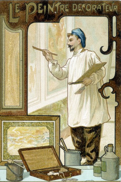 Artesano: el pintor decorador - Cromo. de French School