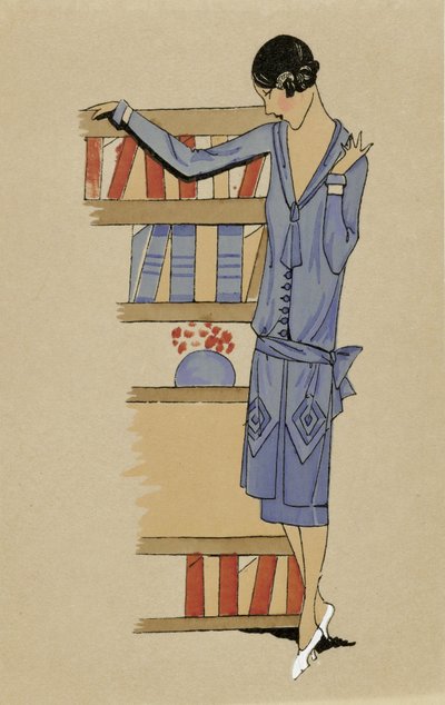 "En casa", de Costumes Parisien, pub.1925 (impresión en pochoir) de French School