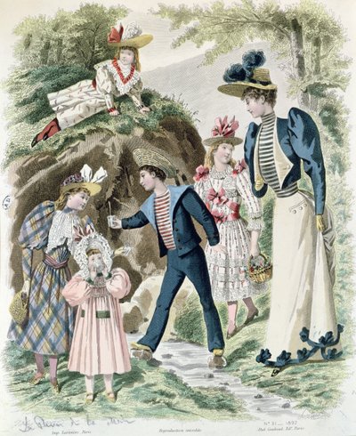 En un manantial natural, 1892 de French School
