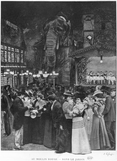 En el Moulin Rouge, París, principios del siglo XX de French School