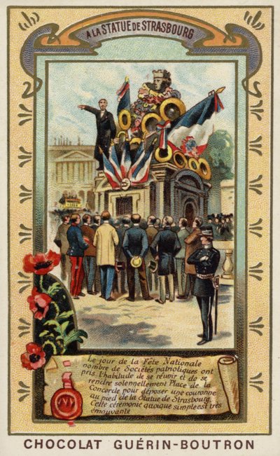 En la Estatua de Estrasburgo, Place de la Concorde, París de French School