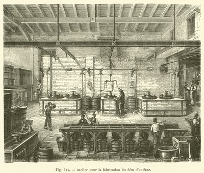 Taller para la fabricación del azul de anilina de French School