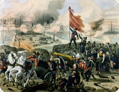 Ataque en el Puente de Neuilly y Courbevoie, 2 de abril de 1871 de French School
