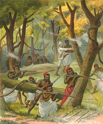 Atacados por nativos en África de French School