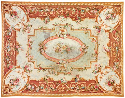 Alfombra de Aubusson, último cuarto del siglo XIX de French School