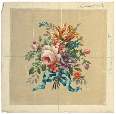 Diseño de Aubusson para el respaldo de una silla de French School