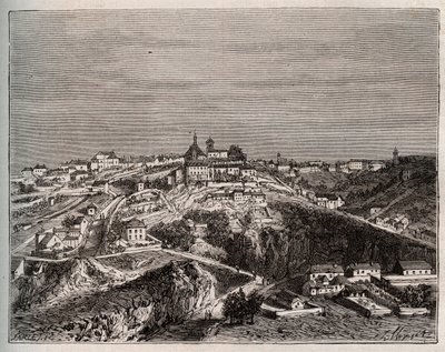 Avallon - Borgoña-Franco Condado - grabado en “La France illustrée: geografía, historia, administración estadística” por V.A. Malt-Brown. 1884 de French School
