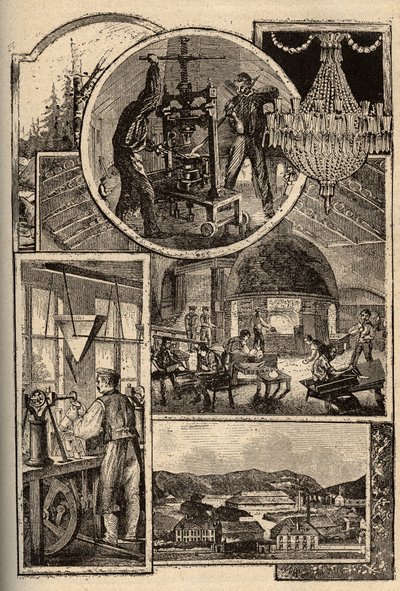 Baccarat - Cristalerías - Meurthe-et-Moselle - grabado en “PATRIE” - DESCRIPCIÓN PICTÓRICA DE FRANCIA EN 6 VOLÚMENES POR LUCIEN HUARD - finales del siglo XIX de French School