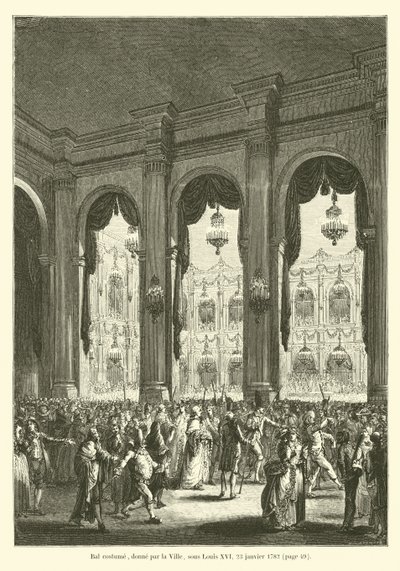 Baile de disfraces, dado por la ciudad, bajo Luis XVI, 23 de enero de 1782 de French School