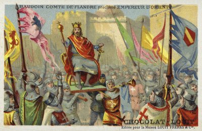 Balduino IX, Conde de Flandes, declarado Emperador de Constantinopla, 1204 de French School