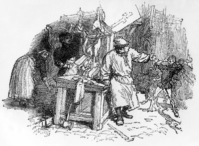 Baladas de François Villon "Pere noel, qui plantaste la vigne", edición Pelletan, 1896 de French School