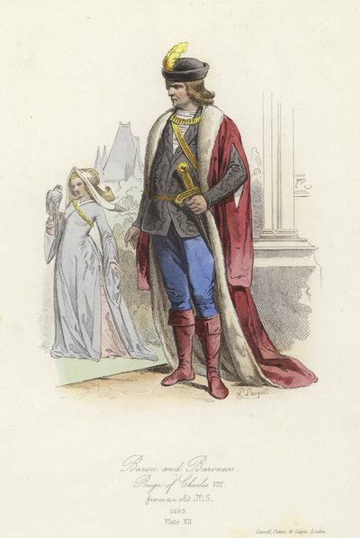 Barón y baronesa, reinado de Carlos VIII de Francia de French School