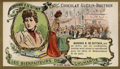 Baronesa Bertha von Suttner, novelista y pacifista austriaca de French School