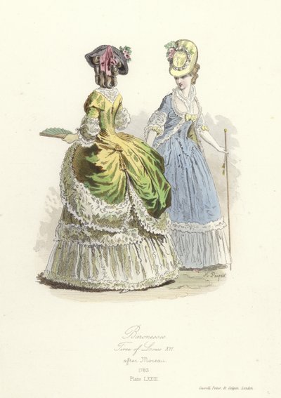 Baronesas, época de Luis XVI de Francia de French School