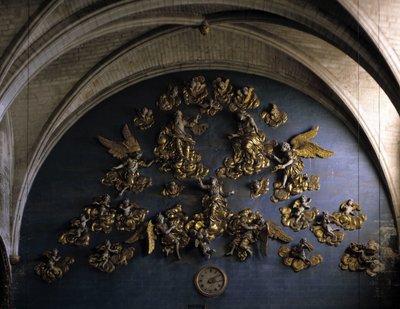 Arquitectura barroca: decoración (siglo XVII). Muro al fondo de la nave de la Iglesia de Nuestra Señora de los Ángeles. L