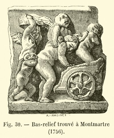 Bajorrelieve encontrado en Montmartre, 1756 de French School