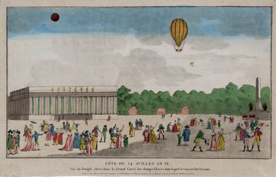 Día de la Bastilla, París, 14 de julio de 1801 de French School
