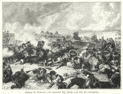 Batalla de Waterloo, El mariscal Ney carga a la cabeza de los coraceros de French School