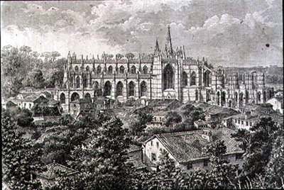 Monasterio de Batalha en la década de 1860 de French School