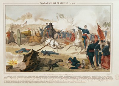 Batalla en el Puente de Neuilly, 2 de abril de 1871 de French School