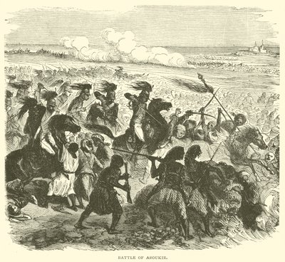Batalla de Aboukir (grabado) de French School