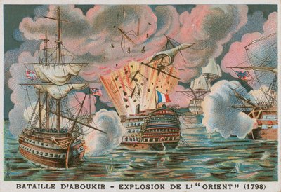 Batalla de la Bahía de Abukir, 1798 de French School