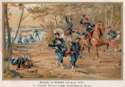 Batalla de Borney-Colombey, donde el general Decaen fue herido mortalmente de French School
