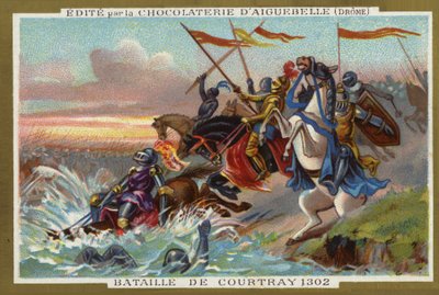 Batalla de Courtrai en 1302 de French School