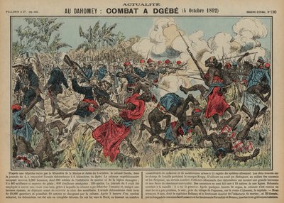 Batalla de Dgebe, Dahomey, Segunda Guerra Franco-Dahomeana, 4 de octubre de 1892 de French School