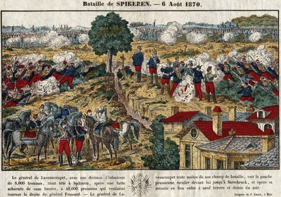 Batalla de Spicheren el 6 de agosto de French School