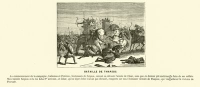 Batalla de Tapso, África del Norte, Guerra Civil de César, 46 a.C. de French School