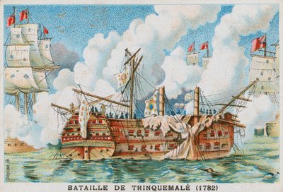 Batalla de Trincomalee, 1782 de French School