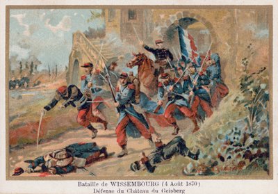 Batalla de Wissembourg, defensa del castillo Geisberg de French School