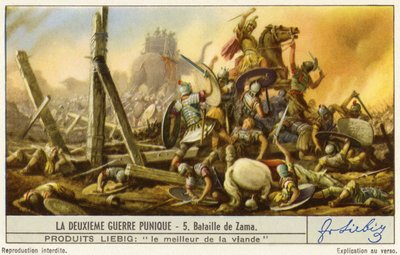 Batalla de Zama, Segunda Guerra Púnica, Tarjeta Liebig de French School