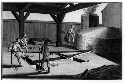 Fabricación de campanas, de la Enciclopedia por Denis Diderot (1713-84) 1751-72 de French School