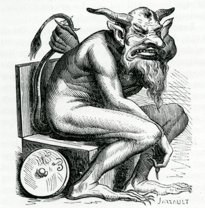 Belphegor, ilustración del Dictionnaire Infernal por Jacques Albin Simon Collin de Plancy, 1863 de French School