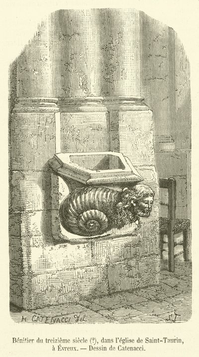 Benditera del siglo XIII, en la iglesia de Saint-Taurin, en Evreux de French School