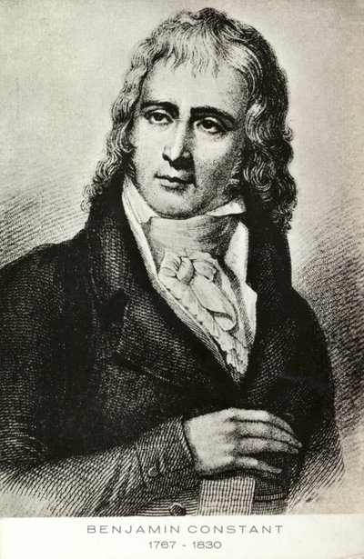 Benjamin Constant (1767-1830), político y escritor francés nacido en Suiza (litografía) de French School