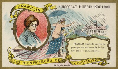 Benjamin Franklin, científico, inventor y político estadounidense de French School