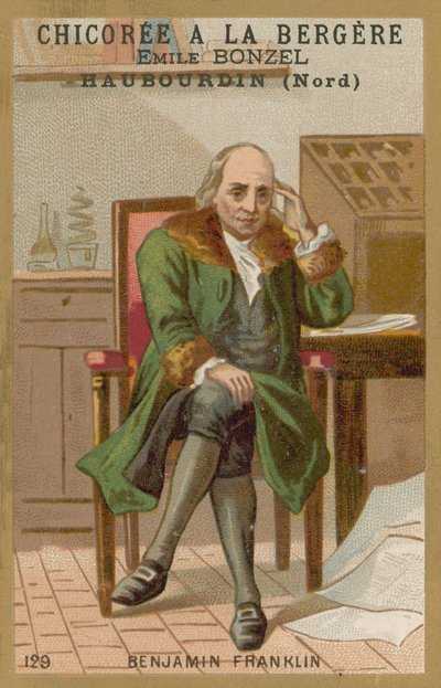 Benjamin Franklin, científico, inventor y político estadounidense de French School