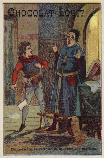 Bertrand Du Guesclin se rebela y amenaza a su tutor de French School